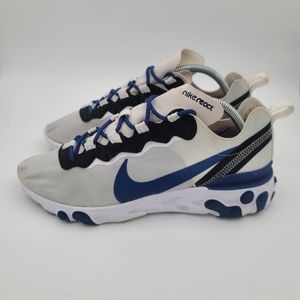 Nike React Element White/Blue/Black CJ1496-991 Size 9 Men's Running Shoes